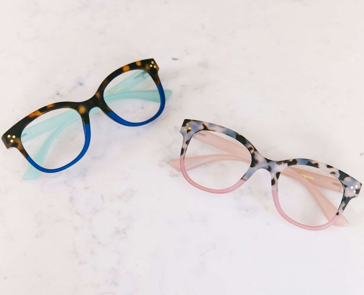 BLEU RUBANページ SHEA OPTICS BIO-BASED Eyeglasses with Light Blue Frame