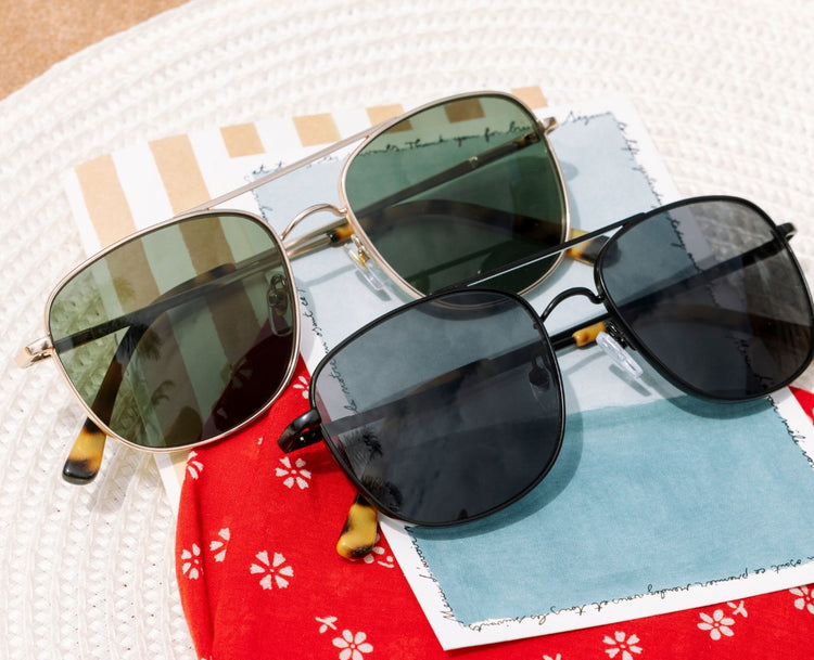 NEW PEEPERS women\'s palermo polarized sunglasses in gold Palermo - Peepers by PeeperSpecs main image 2