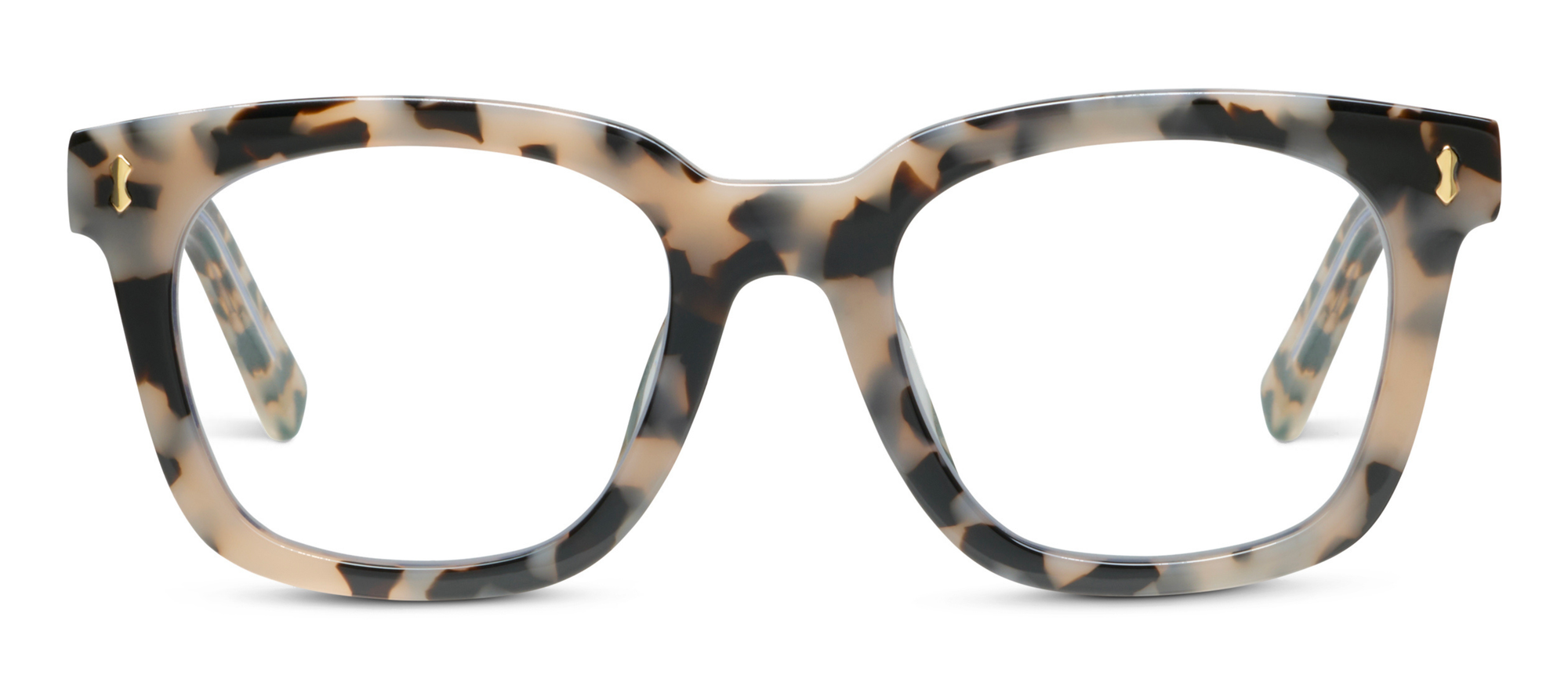 Front view of frame 'Lakefront' in color 'Gray Tortoise / Periwinkle'