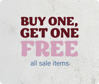 Buy One, Get One Free offer on a textured background