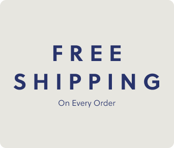 Free shipping promotional text on a light gray background