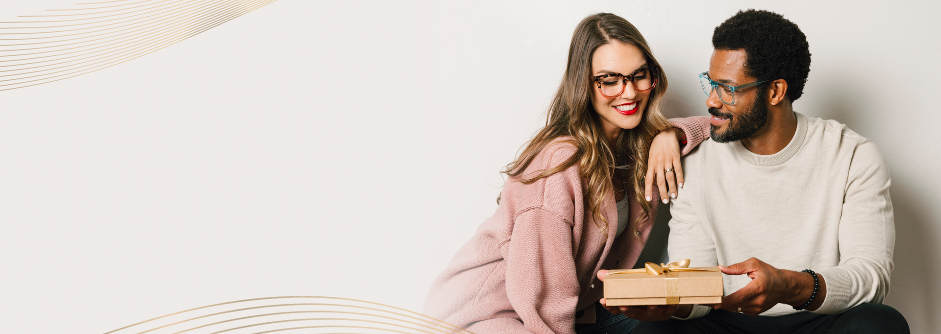 Main hero: Models presenting Peepers as a gift