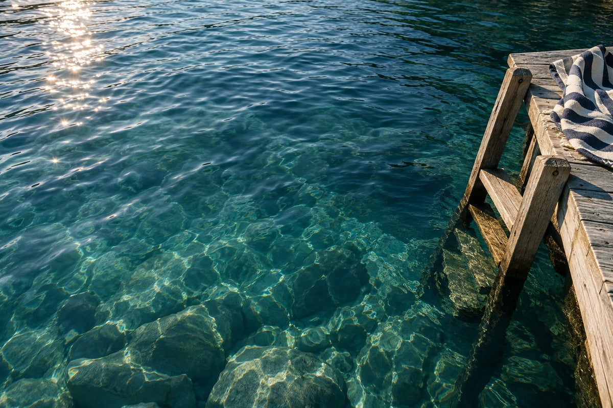 The same lake illustration with reduced glare.