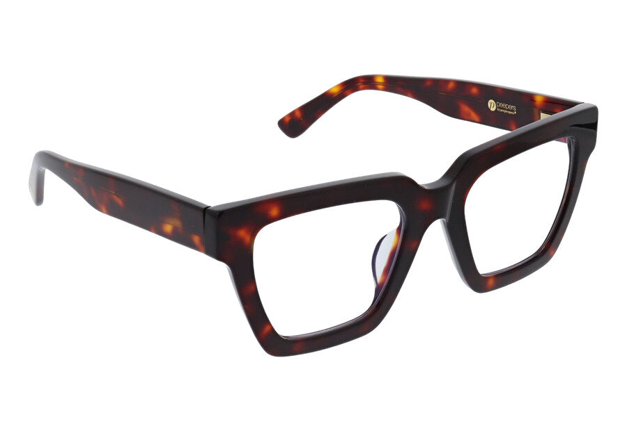 Cove acetate readers in Tortoise, angle view