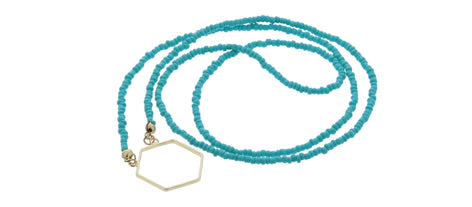 Default view of Pebble Hexagon Cord - Turquoise