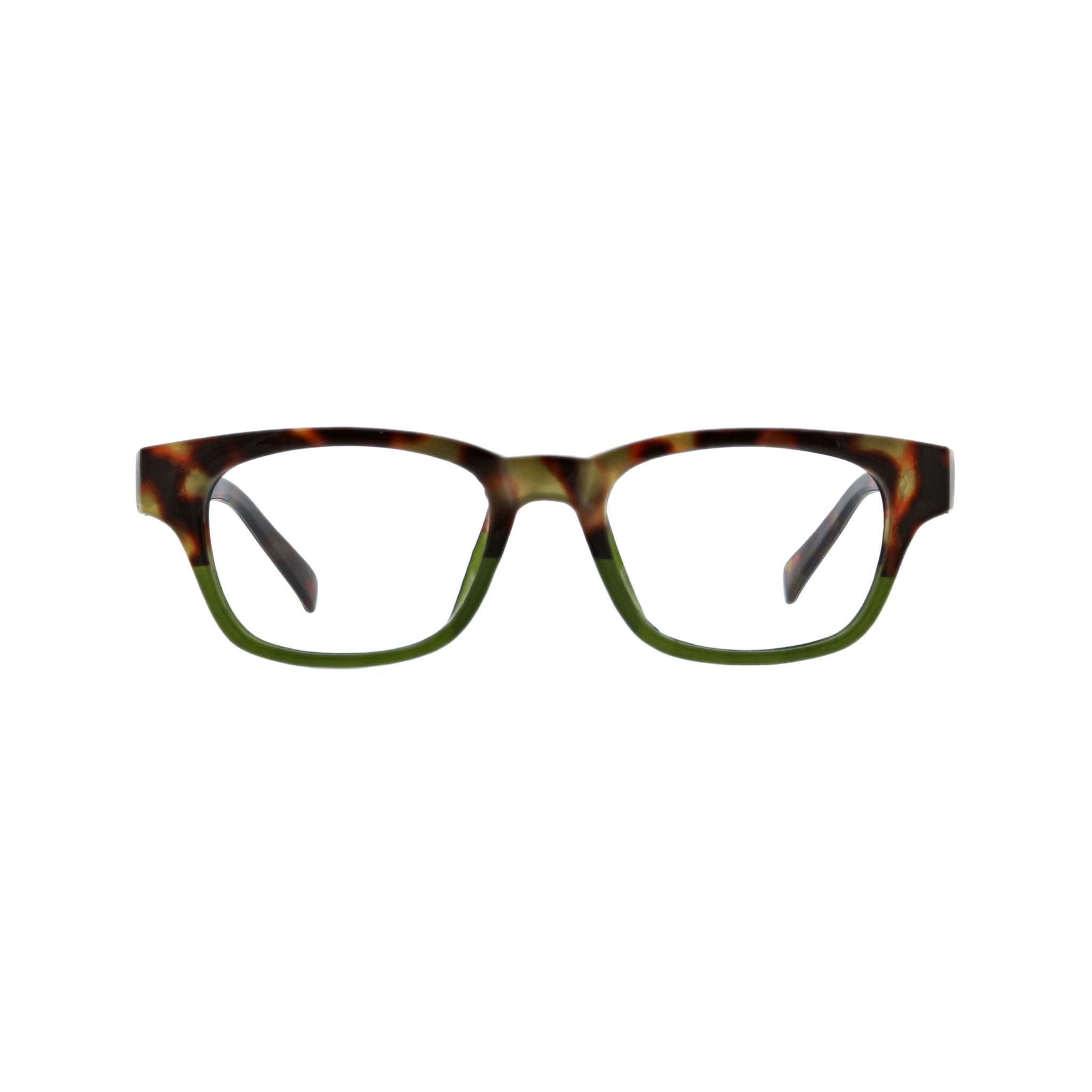 Layover (Blue Light) - Tortoise/Green / No Correction / None - Peepers by PeeperSpecs