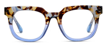 OOAK Vintage Vixen blue ombre frames with Turquoise rhinestones +.50 & +2.25 Women Oversized Rhinestone Blue Glasses Frame Ladies Stylish  main image 4