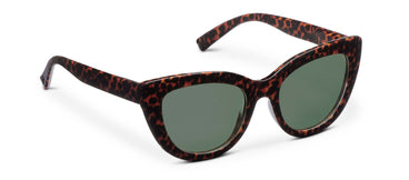 Cat eye green leopard sunglasses Vintage Winged 1960 main image 4