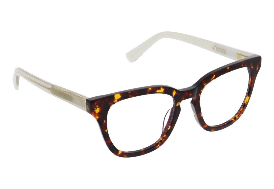 Summerland acetate readers in Tortoise/White, angle view