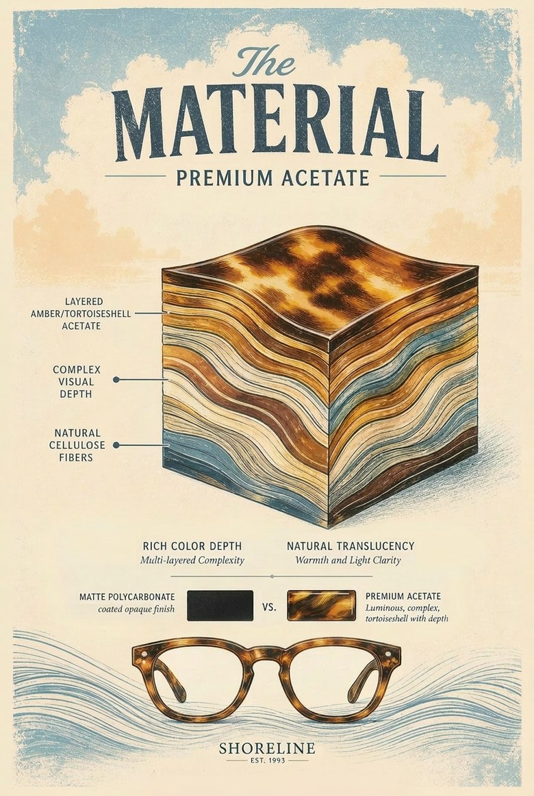 The Material — premium acetate eyewear